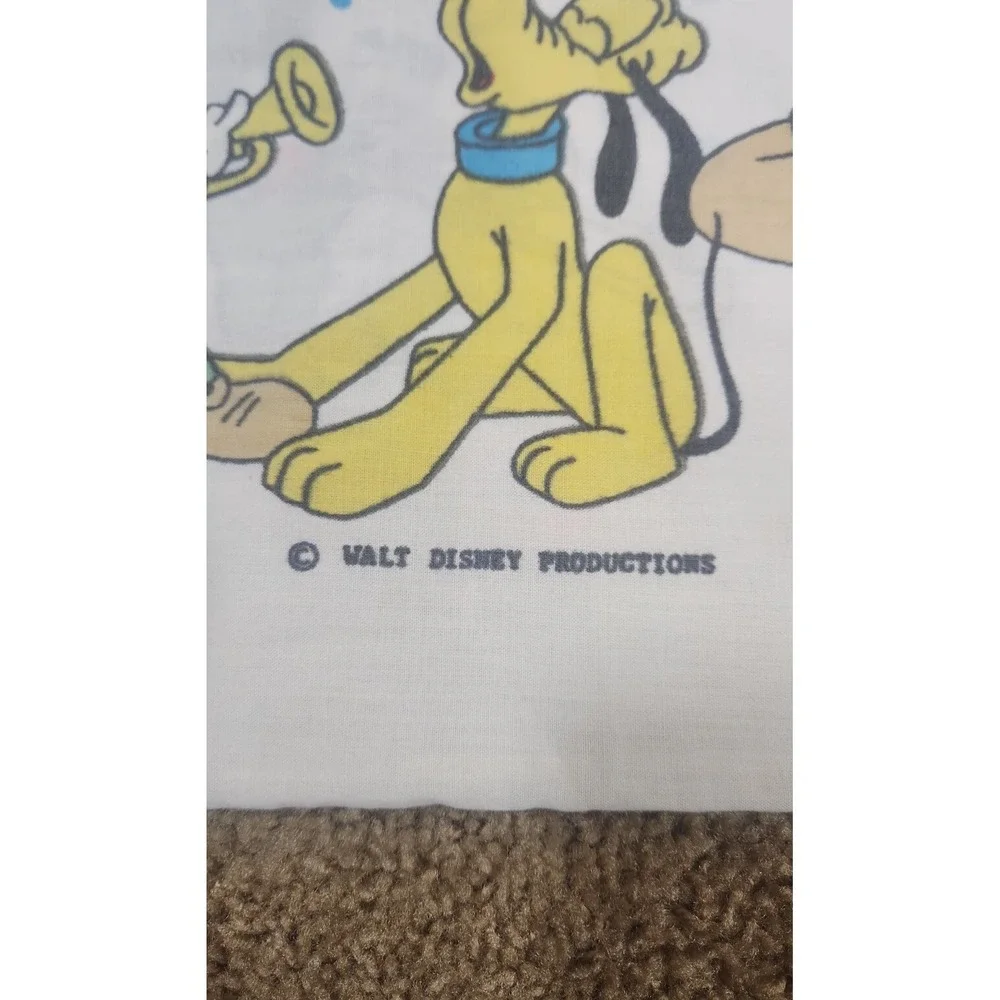 Vintage Walt Disney‎ Productions Mickey Mouse Friends Band Pillowcase White